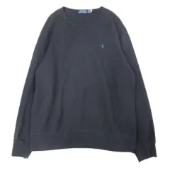良品 POLO RALPH LAUREN ポロラルフローレン スウェット プルオーバー トレーナー トップス ポニー刺繍 XL 黒 ブラック  メンズ 古着 中古 USED