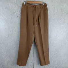 Alma Design アルマデザイン テーパードパンツ ウエストゴム+ヒモ ゆったり レディース 茶系 Lサイズ 〇□