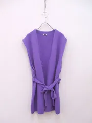 H BEAUTY&YOUTH HAMILTON LAMBS WOOL VEST ハミルトンラムウール ベスト パープル レディース エイチビューティアンドユース【中古】2-1128T▲