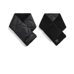 [タイオン] グッズ ミリタリー リバーシブル ダウンマフラー-ソフトシェル R201ALSML-1 ブラック ONE SIZE