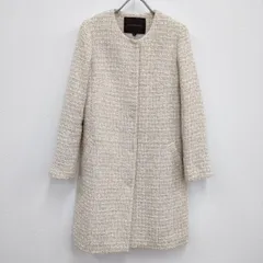 Jewel Changes ツイードノーカラーコート サイズ36 コート ベージュ レディース ジュエルチェンジズ【中古】3-1118T♪のサムネイル