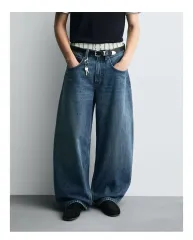 38インチ) ZARA ザラ バルーンフィット デニム パンツ