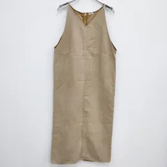IENA 22AW 22040900079030 フェイクレザーキャミワンピース Vネック サイズ36 定価18700円 ベージュ レディース イエナ【中古】3-1128T♪のサムネイル