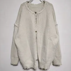 WHO'S WHO GALLERY ダメージ加工ニット アクリル カーディガン 加工 ニット オフホワイト レディース フーズフー【中古】4-0120T∞のサムネイル