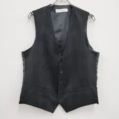 green label relaxing GLR CLOTH サキソニー 柄 5B スーツベスト 定価16500円 23AW グレー グリーンレーベルリラクシング【中古】4-0221T♪のサムネイル