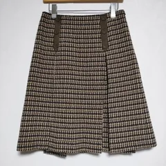 THE SCOTCH HOUSE ウール スカート ブラウン ベージュ ブラック レディース スコッチハウス【中古】4-1202T∞のサムネイル