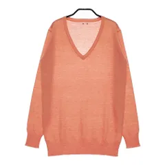 three dots ウール Vネック セーター ニット サーモンピンク レディース スリードッツ【中古】4-1217T♪のサムネイル