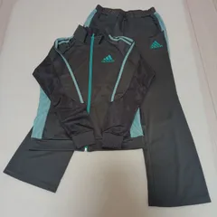 【adidas アディダス】レディース トレーニングウェア セットアップ ジャージ Mサイズ グレー ライトブルー