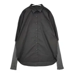ZAMPA アーバンヒムス urban hymns 袖ニットリブ 長袖シャツ ブラック グレー レディース ザンパ【中古】5-0901T∞のサムネイル