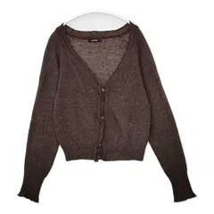 ZUCCa ウールリネン カーディガン ブラウン レディース ズッカ【中古】5-0921T∞
