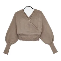 la belle Etude カシュクールニット ショート丈 セーター ニット グレージュ レディース ラベルエチュード【中古】5-1009T∞のサムネイル