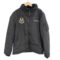 Z1734  ALPHA INDUSTRIES アルファ インダストリーズ　フライトジャケット　ワッペン　刺繍　ブラック　黒　メンズ　Mサイズ