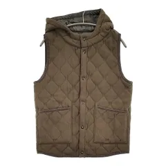 ARMEN リバーシブル キルティング フリース サイズ1 ベスト カーキ グレー レディース アーメン【中古】5-1014T♪