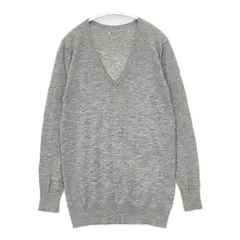 three dots ウール Vネック セーター ニット グレー レディース スリードッツ【中古】5-1119T∞のサムネイル