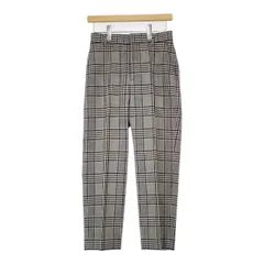 UNITED ARROWS UWSCハイウエストワイドパンツ チェックスラックス ウール パンツ ネイビー ホワイト レディース ユナイテッドアローズ【中古】5-1129T∞