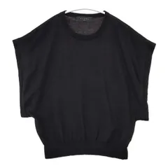 sacra ウール フレンチスリーブニット ベスト 半袖 セーター ニット ブラック レディース サクラ【中古】5-1129T∞のサムネイル