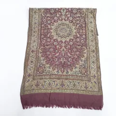 Paul Smith ウールカシミヤ マフラー ストール エンジ ブラウン メンズ ポール・スミス【中古】5-1125T◎