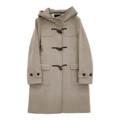 green label relaxing SCダッフルコートLONG 40 ウール 3625-139-1523 定価27500円 ベージュ レディース グリーンレーベルリラクシング【中古】5-1127A♪