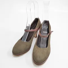 HENRY CUIR ストラップパンプス 35.5 パンプス カーキ ブラウン レディース アンリークイール【中古】5-1128T◎のサムネイル