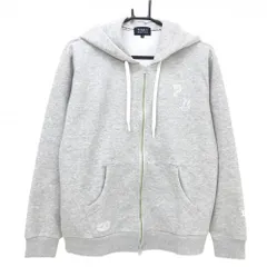 【超美品】パーリーゲイツ ジップパーカー 杢グレー×ライトグリーン  レディース 2(L) ゴルフウェア 2025年モデル PEARLY GATES