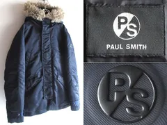 定価55000円 PS Paul Smith ポールスミス MILITARY DOWN COAT エンボスロゴ N-3Bダウンジャケット ダウンコート モッズコート M ネイビー