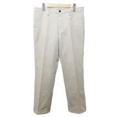 バーバリー ロンドン BURBERRY LONDON 美品 コットンパンツ スラックス 裏地 ノバチェック センタープレス 85 約XL ベージュ IBO87 0111