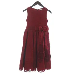 キャサリンコテージ Catherine Cottage ドレス ワンピース ノースリーブ リボン バラ 発表会 150 赤 レッド