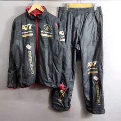 asics アシックス セットアップ ウィンドブレーカー ジャケット パンツ スポーツ ウェア プリント メンズ サイズ O グレー系 A162