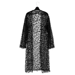 シャネル カーディガン レディース ココマーク ロゴ 総レース 服 トップス アパレル ヴィンテージ CHANEL 38 P12032V06982 ブラック 黒 コットン  ナイロン   春 夏 美品 1998年【中古品】