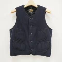 Needles フェイクファー ウールベスト サイズS ベスト ネイビー メンズ ニードルス【中古】4-0111T◎のサムネイル