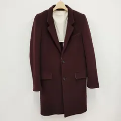 UNUSED US0592 サイズ2 アンゴラ混 チェスターコート ボルドー メンズ アンユーズド【中古】4-0209A☆のサムネイル