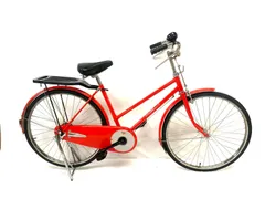 送料無料【即乘】日本郵便 郵便局専用 自転車 赤色 実物 本物 配達仕様 丈夫なフレーム 中古良品 26インチ 9950