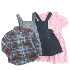 キッズ服 まとめ 4点 セット シャツ ワンピース ジャンパースカート 24M ■GY14