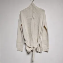 DRESSTERIOR ベルト付き カシミヤ ニット カーディガン オフホワイト レディース ドレステリア【中古】4-1028T∞のサムネイル