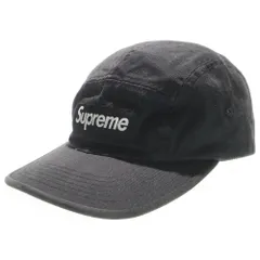 SUPREME (シュプリーム) 24AW Washed Canvas Camp Cap ウォッシュドキャンバス キャンプキャップ ブラック