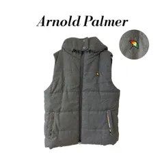 【美品】アーノルドパーマー　ダウンベスト　グレー　フード取り外し可　M　Arnold Palmer