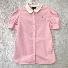 RALPH LAUREN ラルフローレン パフスリーブ シャツ ピンク 14 150/80サイズ □〇