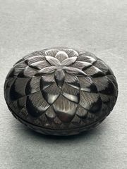 黒漆塗 唐草文様 香合 茶道具 - メルカリ