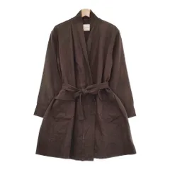 Toujours リネン ローブ 羽織り 起毛 ベルト付き コート ブラウン レディース トゥジュー【中古】5-0110T♪のサムネイル