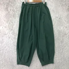 Samansa Mos2 サマンサモスモス 【速乾製品】ギャザー テーパード パンツ グリーン Fサイズ □〇☆