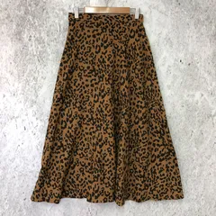 SENSE OF PLACE by URBAN RESEARCH センスオブプレイスバイアーバンリサーチ レオパード柄 フレアスカート ブラウン Freeサイズ 〇◇