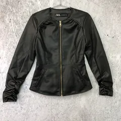 ZARA ザラ フェイク レザー ジャケット ブラック XSサイズ 〇◇