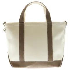 L.L.Bean (エルエルビーン) 2WAY キャンバスハンドバッグ ショルダーバッグ アイボリー/ブラウン 282340