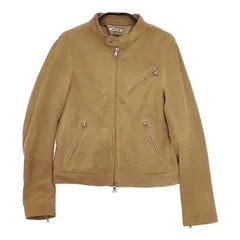 FREAK'S STORE 163-3519 スウェード やぎ革 レザー ライダース ジャケット ブルゾン ベージュ レディース フリークスストア【中古】5-0906T∞のサムネイル