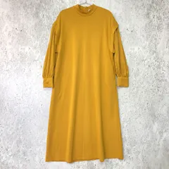 【タグ付き 新品】armonia アルモニーア ボリューム袖 リラックス ワンピース Mastard マスタード Fサイズ 〇◇
