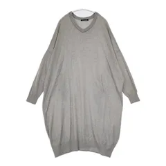 mizuiro-ind Vネックワンピース 3-228502 定価13200円 ニット ワンピース グレー レディース ミズイロインド【中古】5-0929T∞