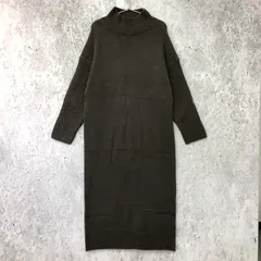 Re:EDIT リエディ 前後2WAY ハイネック 指穴 マキシ ニット ワンピース チャコール Mサイズ ◇〇☆