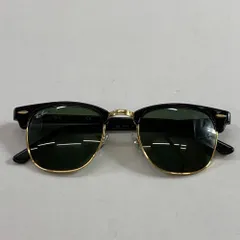 04w5753▽※【中古】RayBan レイバン クラブマスター Clubmaster サングラス W0365 49□21 140 3N ブラック ゴールド グリーン【八王子店】