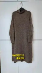 ウール・カシミア・ニット・ロング丈ワンピース66、通常77まで、ほぼ新品