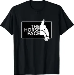 送料無料 100%コットン（ザ・ホース・フェイス THE HORSE FACE 午年 馬【十二支 干支】2026年）熱転写3Dプリント メンズ　レディース おもしろい 半袖 パロディ Tシャツ  「バックプリント可能､備考必須」のサムネイル